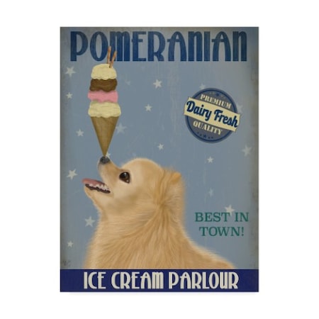 Trademark Fine Art Fab Funky 'Pomeranian Ice Cream' Canvas Art, 18x24 WAG00611-C1824GG